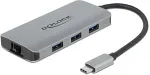 Delock USB 3.2 Gen 1 Hub mit 4 Ports und Gigabit LAN und PD