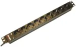 Secomp Bachmann 19" pistikupesade riba ALU 1HE, 8-kohaline 35&deg;, Black, 2,0m, l&uuml;litiga