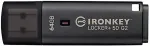 M&auml;lukaart Kingston Technology USB-Stick 64GB Kingston IronKey Locker Plus 50 G2 retail