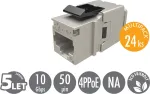 Solarix MULTIPACK 24 pcs - CAT6A STP SXKJ-10G-STP-BK-NA Comp. Level and 4PPoE quick-cutting keystone