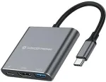 CONCEPTRONIC 3-1 Dock USB-C->HDMI/USB-A/100WPD 25cm gr