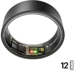 Ultrahuman Ring Air - Smart Ring f&uuml;r Frauen und M&auml;nner - Schlaf -und Fitness Tracking Wearable - Herzfrequenz - Smartring Matte Grey Gr&ouml;&szlig;e 12