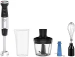 Tefal | HB67E830 Quickchef+ | Hand Blender | 1000 W | Hand Blender | Number of speeds 20 | Turbo mode | Ice crushing | Black/Stainless Steel