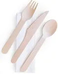 VegWare S&ouml;&ouml;giriistade komplekt, puidust (teelusikas, kahvel, nuga)