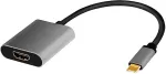 Logilink USB 3.2 Gen1 Type-C adapter, C/M to HDMI-A/F, 4K/60 Hz, alu, black/grey, 0.15 m