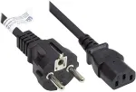 Alcasa Good Connections Schutzkontakt-Stecker an C13 schw. 1,5m