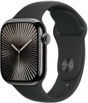 APPLE Watch Series 10 GPS + Cellular 42mm Slate Titanium Case with Black Sport Band - M/L
