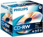Toorikud Philips 1x10 CD-RW 80Min 700MB 4-12x JC