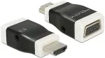 DeLOCK HDMI Adapter A -> D-Sub15 St/Bu screwless +Audio