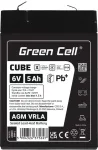 GREEN CELL Battery AGM VRLA 6V 5Ah IP54
