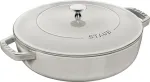 Staub Cast iron stewing pan with lid 28 cm, truffle