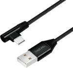 Logilink USB-Stecker USB 2.0 zu USB-C (90&deg; gewinkelt) 0,3m