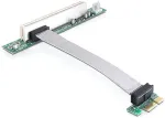 Delock Riser Karte PCI Express x1 > 1 x PCI mit flexiblem Kabel 13 cm links gerichtet
