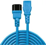Lindy 1m IEC Verl&auml;ngerung, blau Ideal um die Verkabelung verschiedenster Schalt- und Serverschr&auml;nke farblich zu strukturieren (30471)