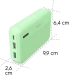 HAMA Power pack pocket 10000mAh 2xUSB-A green