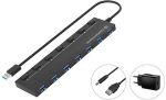 No name CONCEPTRONIC 7-Port Hub USB-A3.0->7xA3.2Gen1/DC m.Netz. sw