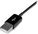 StarTech.com Dockanschluss-auf-USB-Kabel f&uuml;r Samsung Galaxy Tab - Tablet-Lade- / Datenkabel - USB - 24/30 AWG - USB Typ A, 4-polig (M) - Samsung 30-poliger Dockanschluss (M) - 3,0m - abgeschirmt - Schwarz - f&uuml;r Samsung Galaxy Tab, Tab WiFi (USB2SDC3M)