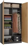 TOP E SHOP Topeshop SD-90 ANT/ART KPL bedroom wardrobe/closet 7 shelves 2 door(s)