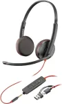 POLY HP Headset Blackwire C3225 Stereo USB-C/A & 3.5 mm
