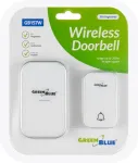 CEE GreenBlue GB157 W Kinetic Battery-free Wireless Door Bell, Melodies, White, Range up to 200m, IP44