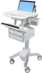 Monitor Ergotron StyleView - Wagen f&uuml;r Notebook/Tastatur/Maus/Scanner (offene Architektur) - medizinisch - Kunststoff, Aluminium, verzinker Stahl - Grau, wei&szlig;, Polished Aluminum - Bildschirmgr&ouml;&szlig;e: bis zu 43,9 cm (17.3 breit) (SV43-1120-0)