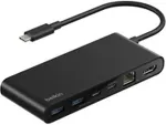 Belkin CONNECT USB-C 8-in-1 Hub Dual USB-C Port.black.INC024hqBK