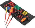 WERA Kraftform Kompakt VDE Big Pack 1, 26-piece, screwdriver yellow/red, including 2 plug-in handles, VDE interchangeable blades
