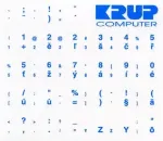 PREMIUMCORD keyboard sticker - blue, Czech