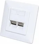 Intellinet 2-Port Cat6 10G RJ45-Unterputzdose STP wei&szlig;
