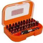 Bahco 31 pcs bit set for slotted, Phillips, Pozidriv, TORX&reg;, Hexagon head screws, bit holder and socket adaptor 1/4"