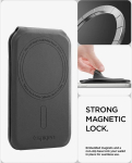 SPIGEN Magnetkinnitusega kaarditasku tugijalaga Slim Fold (MagFit) kuni 12 kaardile, must, Qi2/MagSafe &uuml;hilduv,