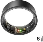 Ultrahuman Ring Air - Smart Ring f&uuml;r Frauen und M&auml;nner - Schlaf -und Fitness Tracking Wearable - Herzfrequenz - Smartring Matte Grey Gr&ouml;&szlig;e 6
