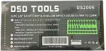 DSDTOOLS 32-OSALINE 3/8&rdquo; &Uuml;HEK&Uuml;LGSE KUUSKANTIGA S&Uuml;GAVATE JA MADALATE P&Otilde;RKEPEADE KOMPLEKT DS2006