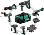 Metabo ZESTAW COMBO 18V 6.1 (SB18LTX +SSW18LTX300BL +KH18LTX24 +W18L9-125QUICK +SSEP18LT +ULA) 4x4,0Ah TORBA