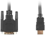 LANBERG HDMI to DVI-D Cable, Single Link with Gold-Plated Connectors | CA-HDDV-10CC-0018-BK | HDMI to DVI-D | 1.8 m