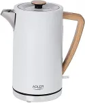 Veekeetja Adler AD 1347W electric kettle 1.5 L 2200 W White, Wood