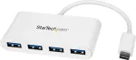 StarTech .com USB-C Hub - 4 Port USB3.0 - USB C auf 4x USB-A - Bus Powered - Wei&szlig; - Kompakter USB C Hub - USB Typ-C Adapter - Hub - 4 x SuperSpeed USB3.0 - Desktop (HB30C4ABW)