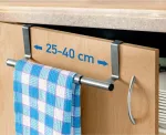 Tatkraft Spread - r&auml;tikuhoidja &uuml;le ukse - roostevaba teras - 25-40x8x9cm