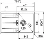 FRANKE CNG 611-78 onyx 114.0681.581