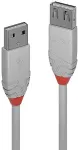 Lindy 5M USB 2.0 TYP A GRAU VERLNGERUNGSKABEL ANTHRA LINE
