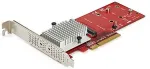 V&otilde;rgukaart Startech .COM x8 Dual M.2 PCIe SSD Adapter PCIe 3.0 PCI Express M.2 SSD Netzwerkkarte PCIe PEX8M2E2