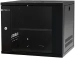 EMITER NET Light, undivided hanging cabinet 19" 9U, sheet metal/glass door, 550&times;450&times;455mm width/depth/height. EM/SH02B5409-08