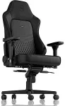 Noblechairs HERO Echtleder Gaming Stuhl - schwarz/schwarz