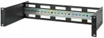 Intellinet Adjustable 19" Rackmount DIN Rail Kit, 2U, Chassis to Mount Top Hat DIN Rail Equipment in a 19 in. Rack, Adjustable Rail Depth of 48 to 174 mm, Aluminum, Black RAL 9005