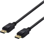 DELTACO DisplayPorti kaabel, 1,5 m, 4K UHD, DP 1.2, must