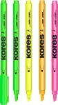 Kores Tekstimarker HIGH LINER FINE, 4 v&auml;rvi