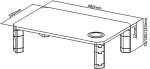 Maclean Ergo Office ER-415 Monitor Stand Shelf Wireless Qi Charging Adjustable 17" - 32" 20kg Induction Charger