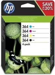 Tooner Hp 364 4-pack Black/Cyan/Magenta/Yellow Original Ink Cartridges
