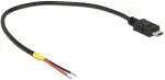 DeLOCK Kabel USB 2.0 Micro-B Stecker > 2 x offene Kabelenden Strom 20 cm Raspberry Pi