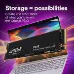 V&otilde;rgukaart CRUCIAL SSD-ketas P310 4TB M.2 2280 PCI-E x4 Gen4 NVMe (CT4000P310SSD8)